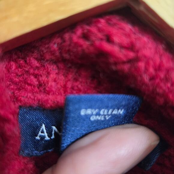 Ann Taylor Womens Vintage Christmas Embroidered Snowflake Turtleneck Sweater L - Picture 7 of 9